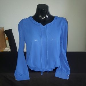 ❤Large sheer cobolt top